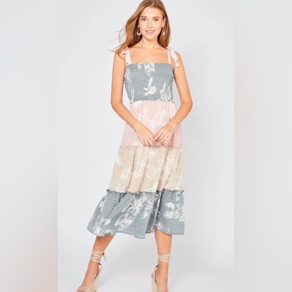 Entro Colorblock Maxi Dress Women’s Size Small